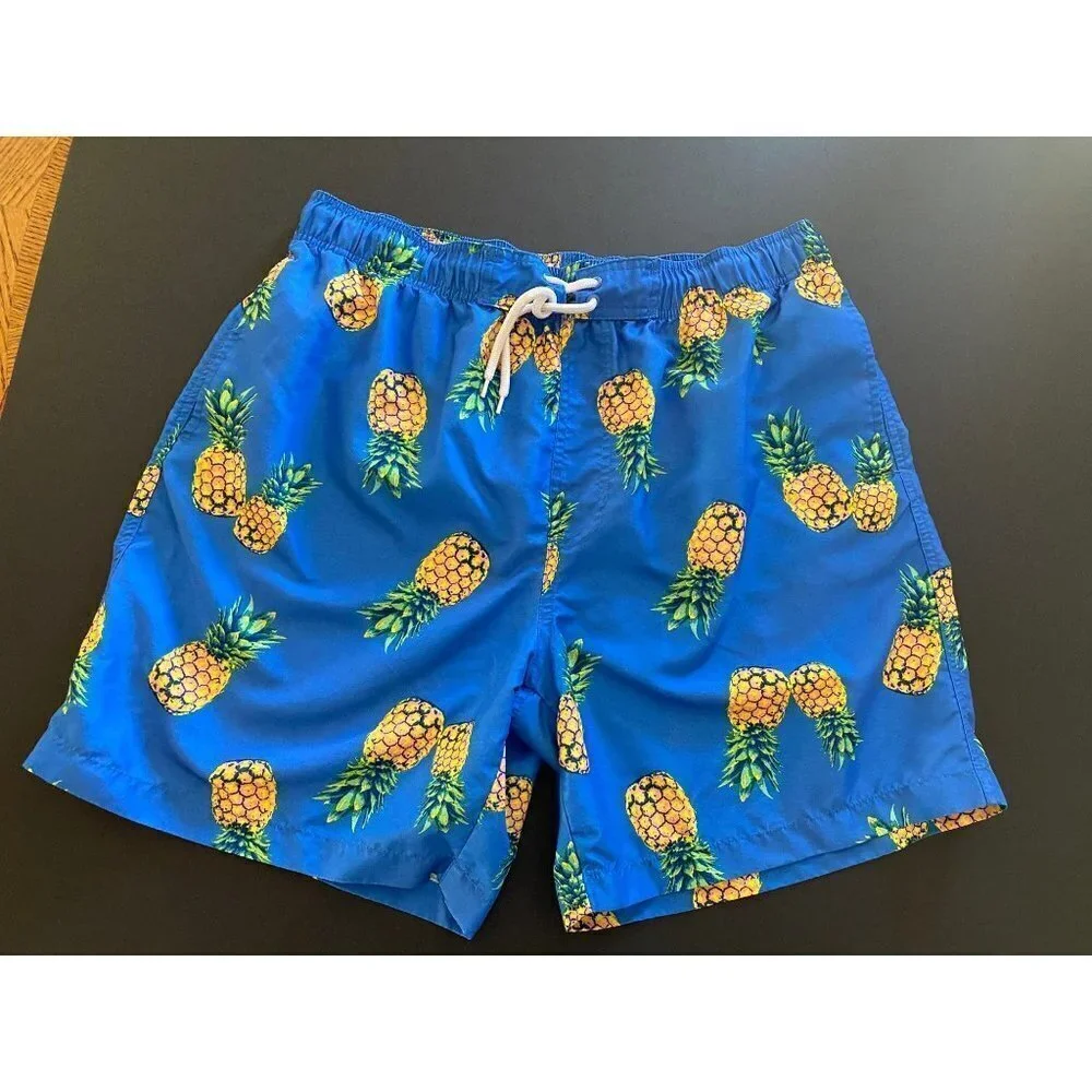 Simply Style by Sears Hawaiian Tropical Swimming Trunks, Size Large